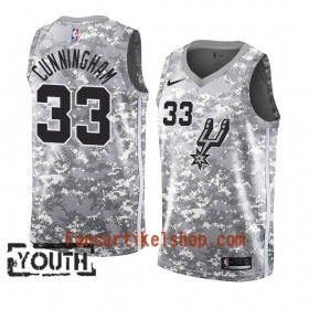 San Antonio Spurs Trikot Dante Cunningham 33 2018-19 Nike Grau Swingman - Kinder